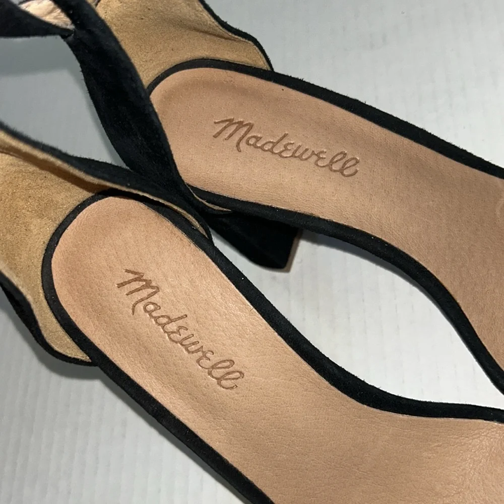 Madewell The Brooke Ankle-Strap Sandal in Suede - Size 7.5